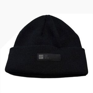 Fox Racing Black Knit Beanie Hat Kids Youth Cuffed Logo Patch